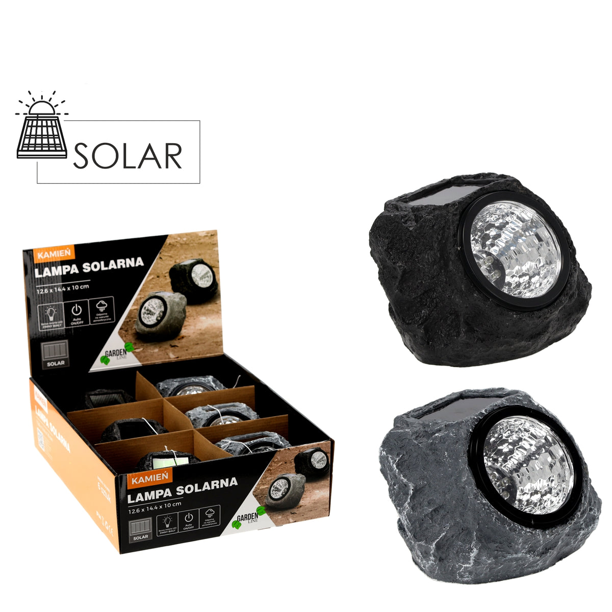 LED saulės energija maitinama sodo lempa