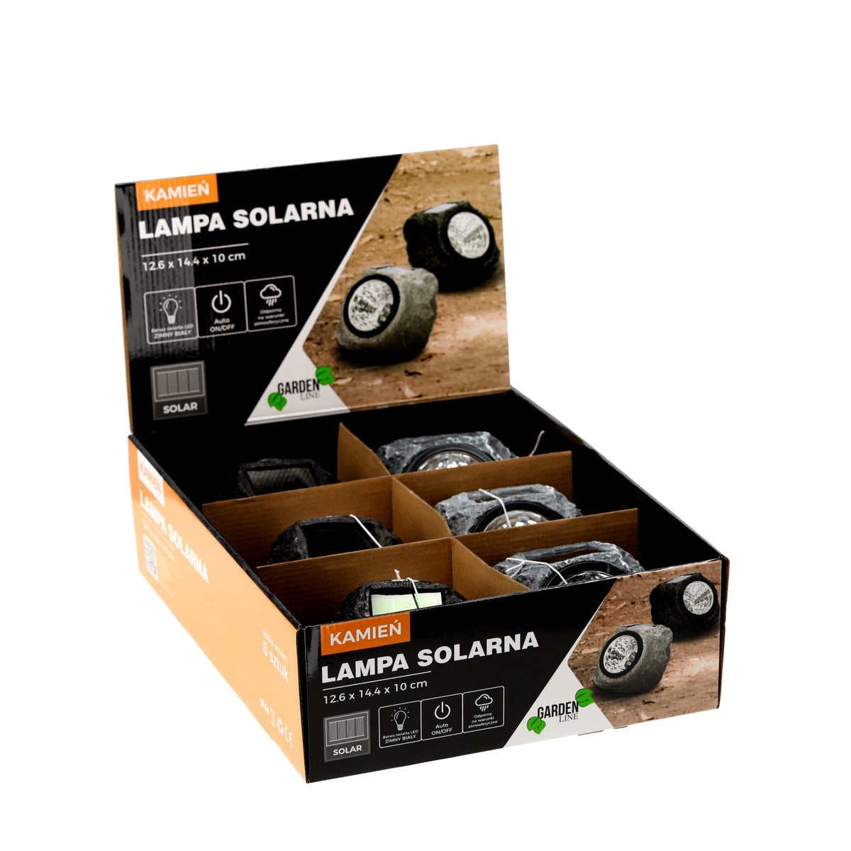 LED saulės energija maitinama sodo lempa