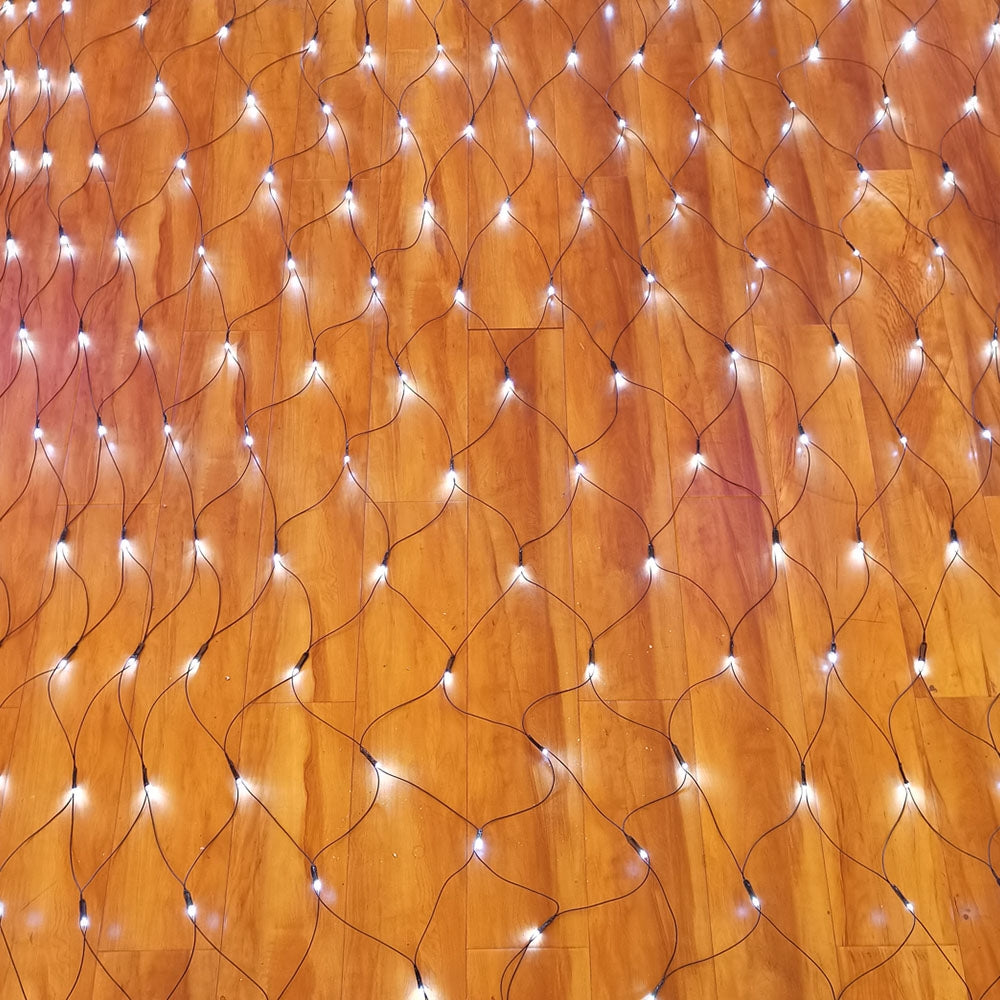 LED švieselių užuolaida–tinklas 320 LED, 3x2 m, šaltai balta