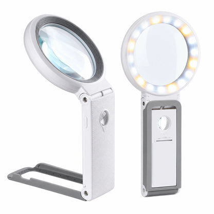 Lupa su LED apšvietimu ir stovu