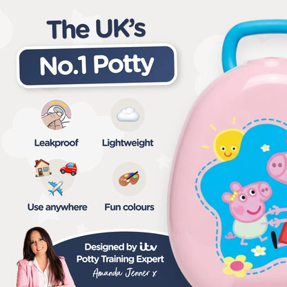 Mokomasis nešiojamas naktipuodis Peppa Pig, švelniai rausva