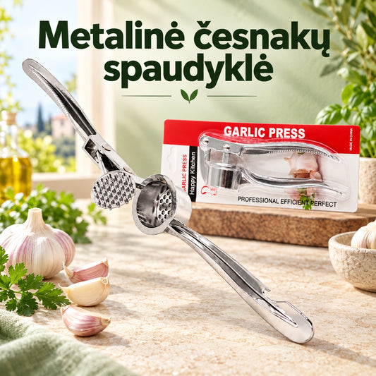 Metalinė česnakų spaudyklė