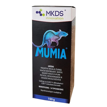 MUMIA grūdai pelių ir žiurkių naikinimui, 150 g