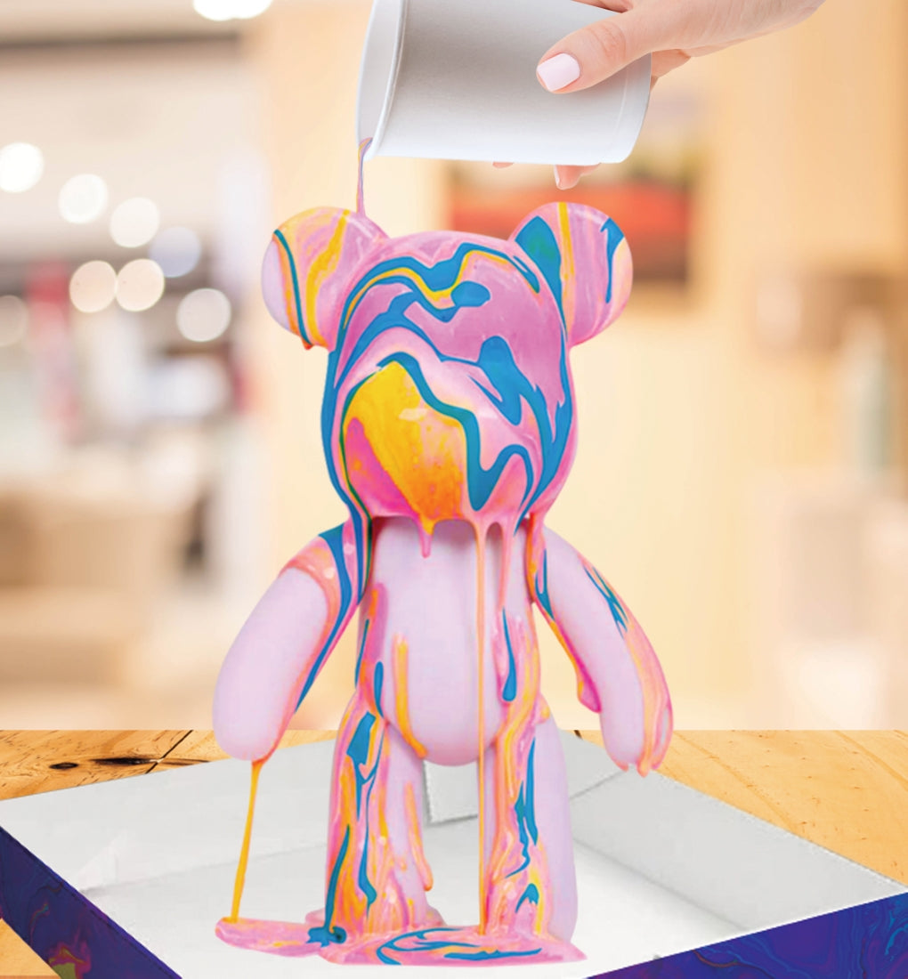 Splat Planet kūrybinis rinkinys Marble Bear, neonas