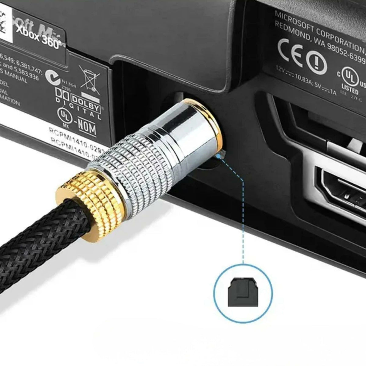 Optinis garso kabelis „Toslink–Toslink“