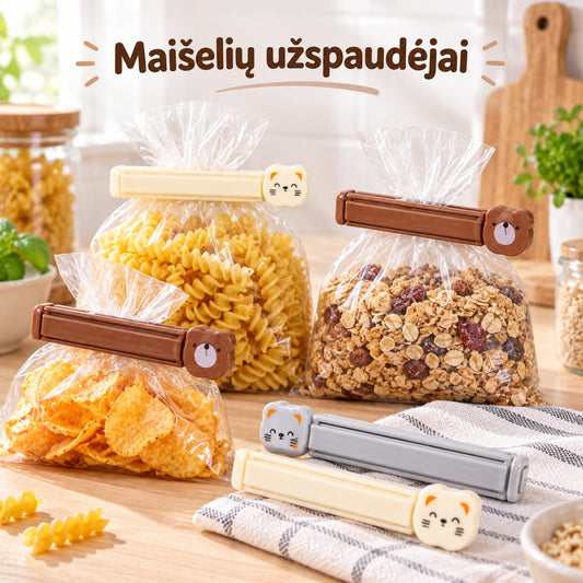 Pakuočių spaustukų rinkinys (5 vnt.)