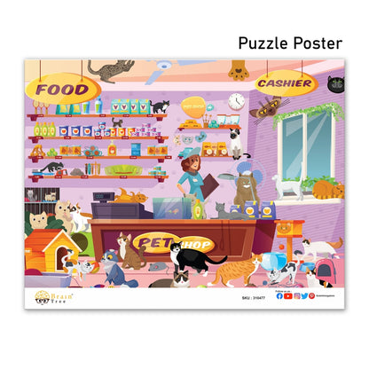 Brain Tree dėlionė, Gyvūnų parduotuvėlė, 500 det.