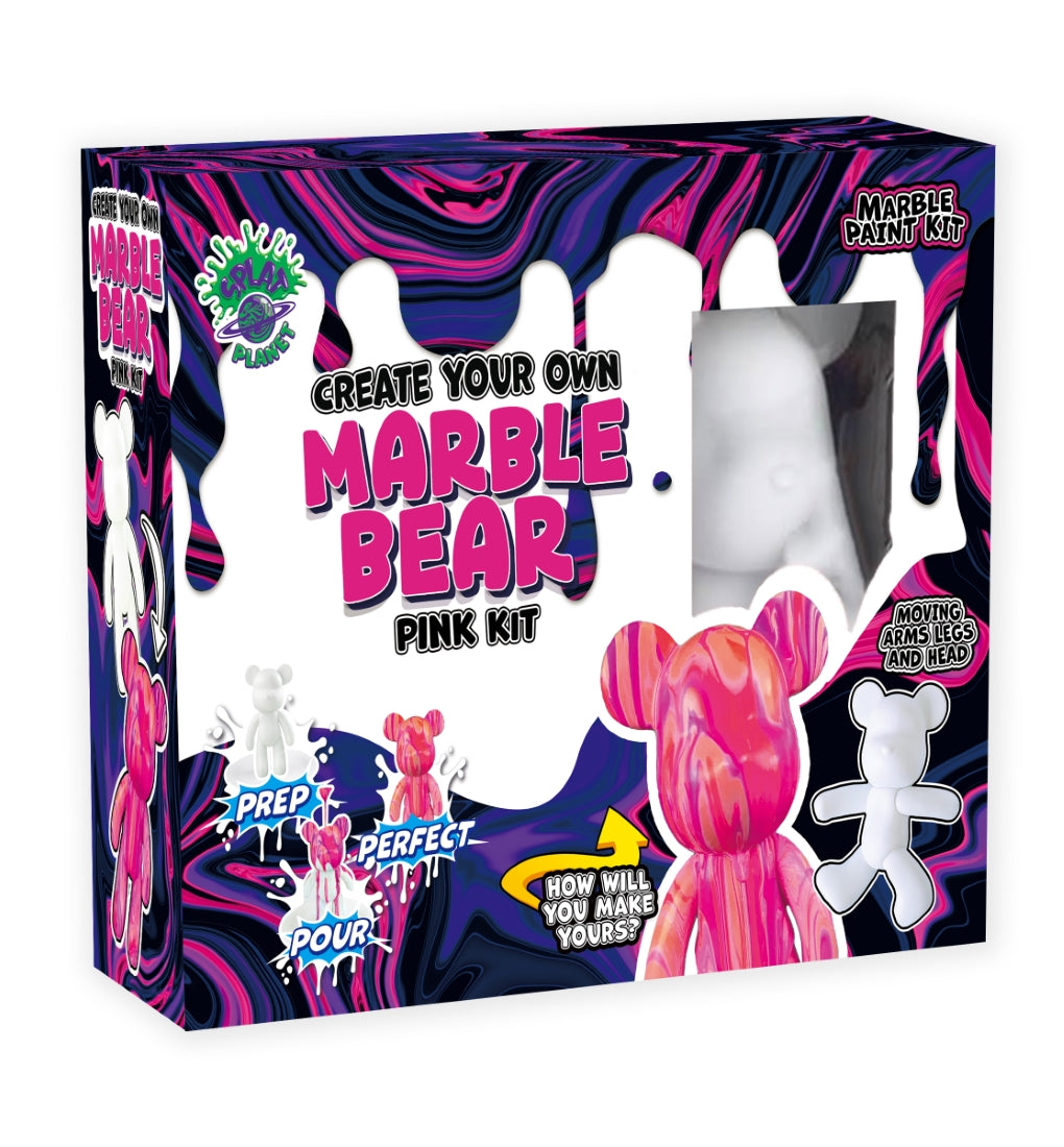 Splat Planet kūrybinis rinkinys Marble Bear, rožinis