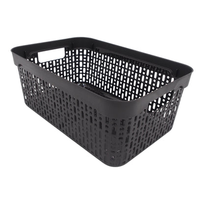 Plastikinė dėžutė su dangčiu, 30×20×13 cm JUODA