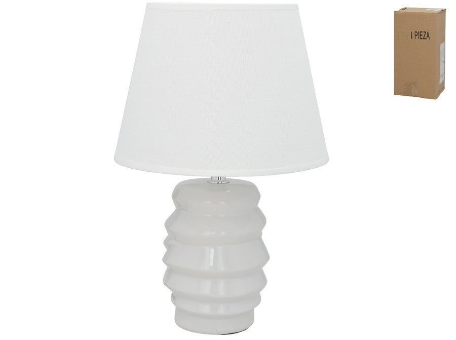 Balta stalinė lempa, 22.00 × 22.00 × 34.00 cm, DECORLIFE