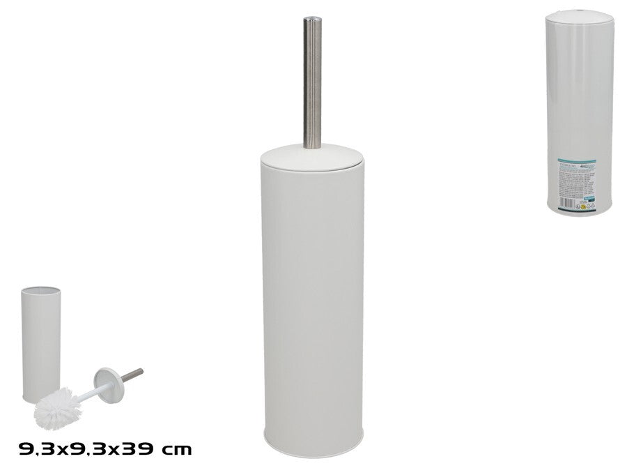 Tualeto šepečio laikiklis, baltas, 9.30 x 9.30 x 39.00, BATH&GO