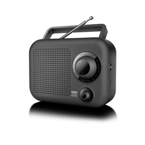 Nešiojamas radijas New-One R210, analoginis + FM/MW, juodos spalvos