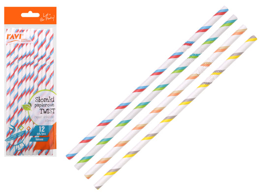 TWIST gėrimo šiaudeliai, 12 vnt., 9 x 0.5 x 24, 20343, Simple Solution