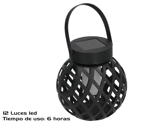 Saulės lempa, 12 LED, juoda, 11.00 x 11.00 x 22.00, GARDEN ENJOY
