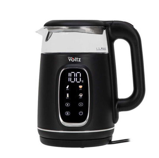 Elektrinis virdulys su LCD ekranu, 2200 W, 1,7 l, juodas/sidabrinis, 51230AFBCH, Oliver Voltz