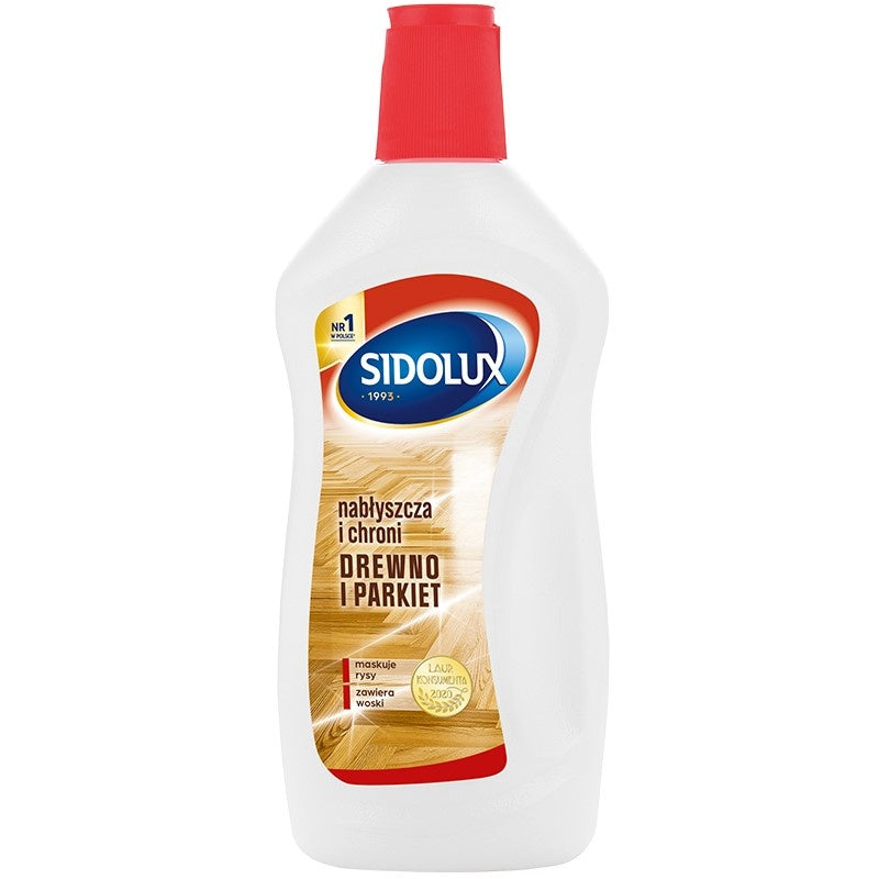 SIDOLUX medinių grindų apsaugos ir poliravimo priemonė, 500 ml. 15 vnt. dėžėje.