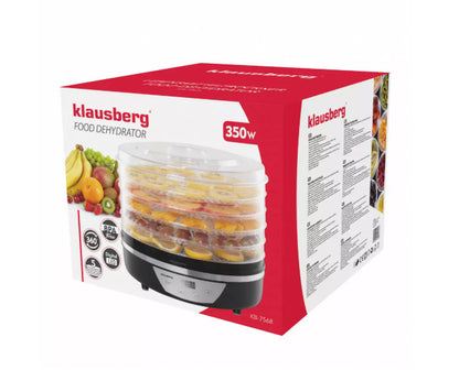 Maisto džiovyklė, 5 padėklai, 350W, KB 7568, Klausberg