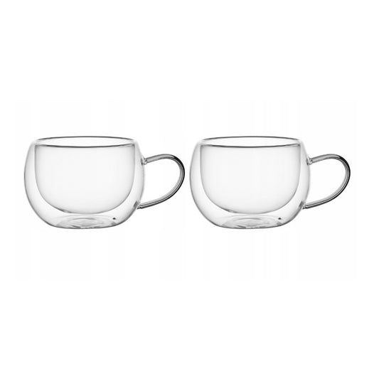 2 dvigubo stiklo puodelių rinkinys 300 ml, 9002, Komplekte 2 vnt KAMILLE