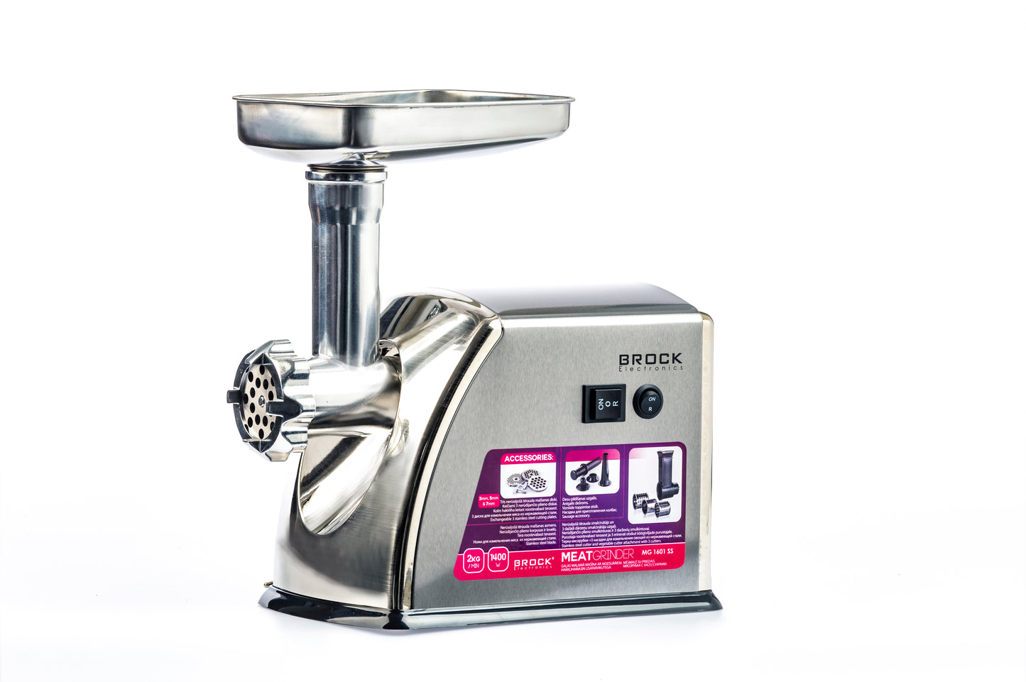 Mėsmalė BROCK MG 1601 SS, 1400 W