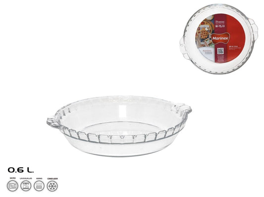 Stiklinė kepimo forma 20 x 18 x 4 cm, 0,6 l, MARINEX. Pagaminta Brazilijoje