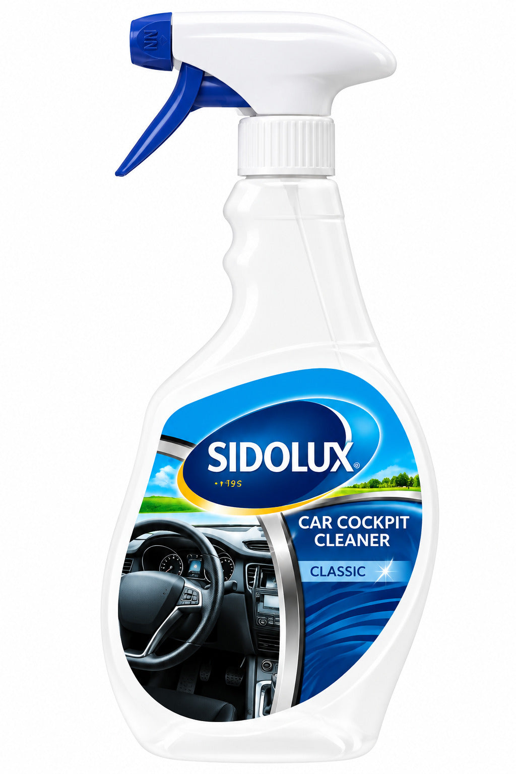 SIDOLUX CAR automobilių salono apmušalų valiklis, 500 ml. 10 vnt. dėžėje.