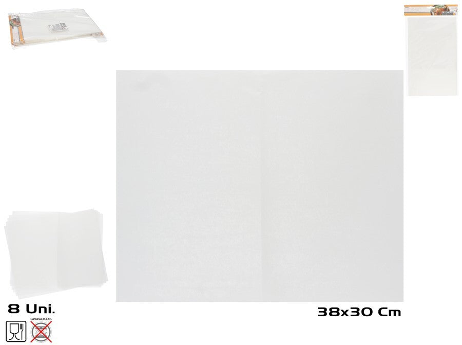 Kepimo popierius x8 38x30,5 cm, 0,1x38x30,5 cm, KITCHEN&GO