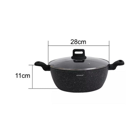 Puodas, juodas marmuras, Ø28cm, 5.71L, KB 7672, Klausberg
