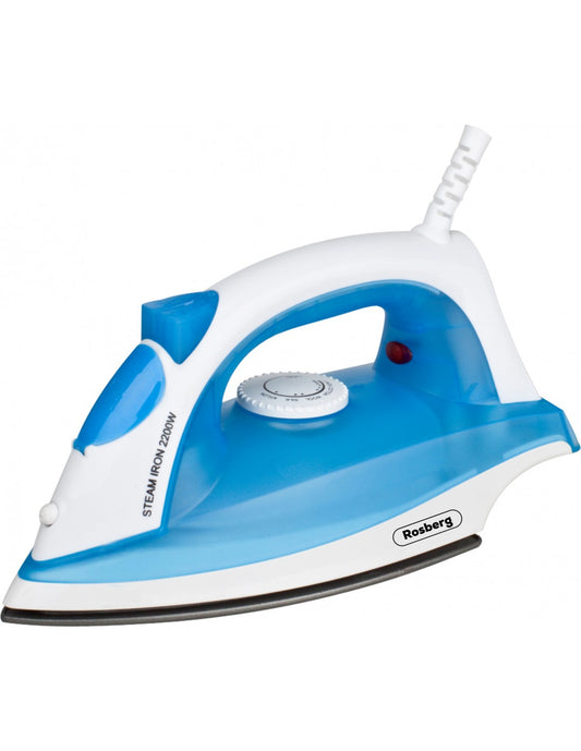 Garinis lygintuvas Rosberg R51050AT, 2200 W, 150 ml, teflono danga, mėlynas