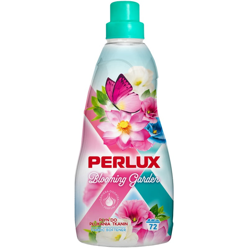 PERLUX parfumuotas audinių minkštiklis su Blooming Garden aromatu, 1,8 l. 4 vnt. dėžėje.