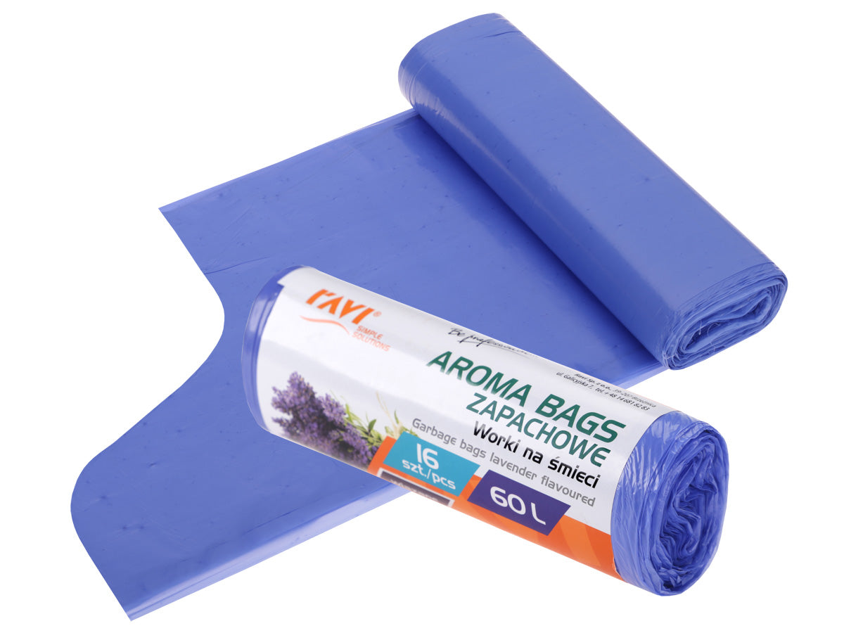 AROMA BAGS šiukšlių maišai 60 l, levandų kvapo, 16 vnt., 16.5 x 4 x 4, 00752, Simple Solution