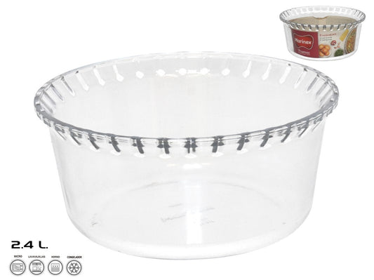 Suflė forma 2,4 l, 10 x 21,5 x 21,5 cm, MARINEX. Pagaminta Brazilijoje
