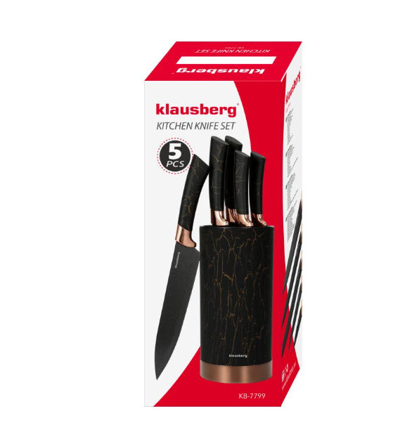 Virtuvinių peilių rinkinys su stovu, 5 vnt., KB 7799, Klausberg
