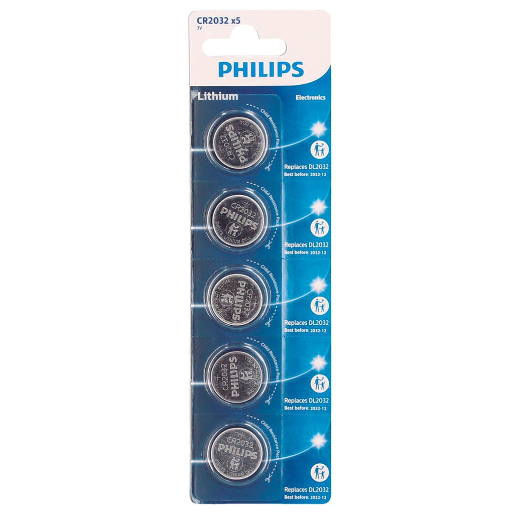 PHILIPS lithium CR2032 ličio baterijos, 5 vnt./lizdinėje pakuotėje, 106000020