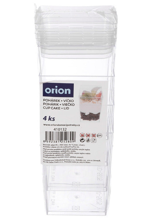 Desertų indeliai, 160 ml, 4 vnt., 410132, ORION