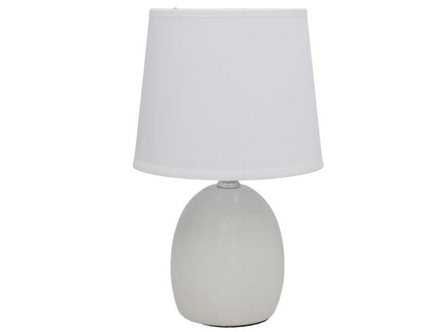 Keraminė stalinė lempa Ceuta, balta, 16.00 × 16.00 × 29.00 cm, DECORLIFE