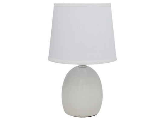 Keraminė stalinė lempa Ceuta, balta, 16.00 × 16.00 × 29.00 cm, DECORLIFE