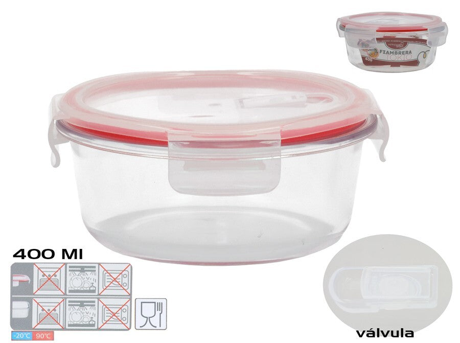 Apvali pietų dėžutė 400 ml, 6 x 13,5 x 13,5 cm, KITCHEN&GO