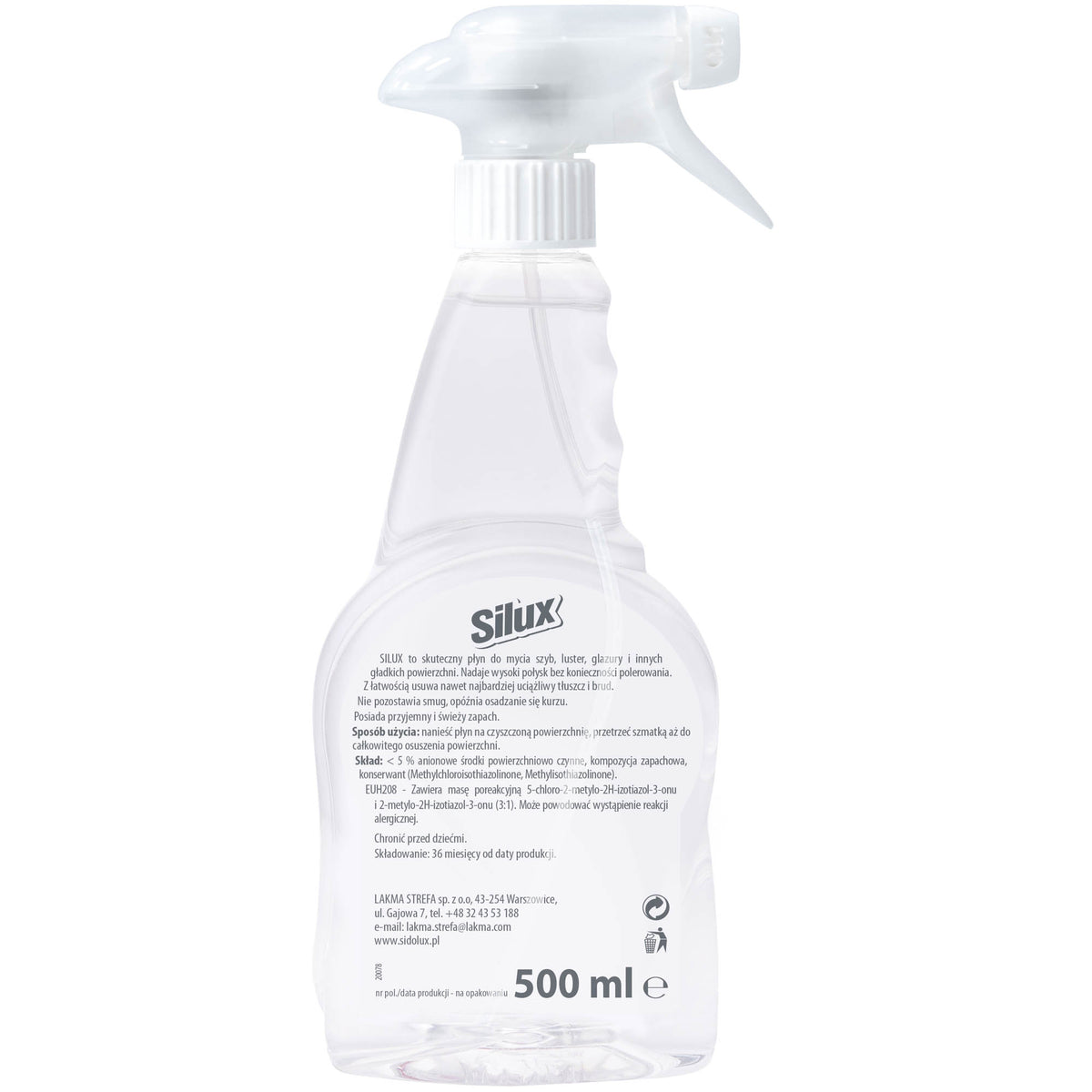 SILUX CLASSIC langų valiklis, 500 ml. 10 vnt. dėžėje.