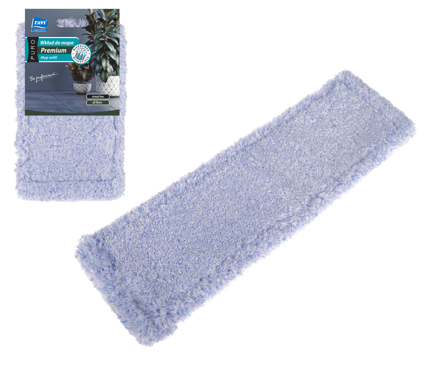 WG PURO Premium šluotos antgalis, rugiagėlių mėlynas melanžas, 26 x 13 x 3, 10600, Simple Solution