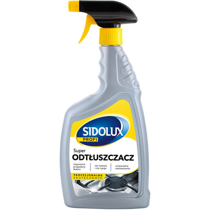 SIDOLUX PROFI riebalų šalinimo priemonė, 750 ml. 8 vnt. dėžėje.