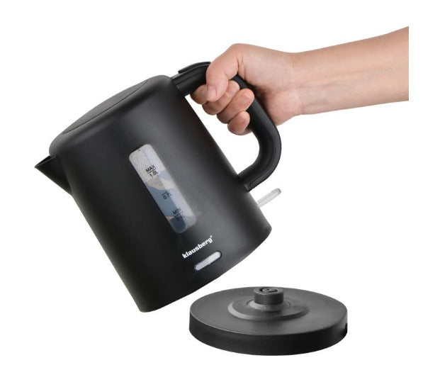 Elektrinis kelioninis virdulys, juodas, 1100W, 1L, KB 9046, Klausberg