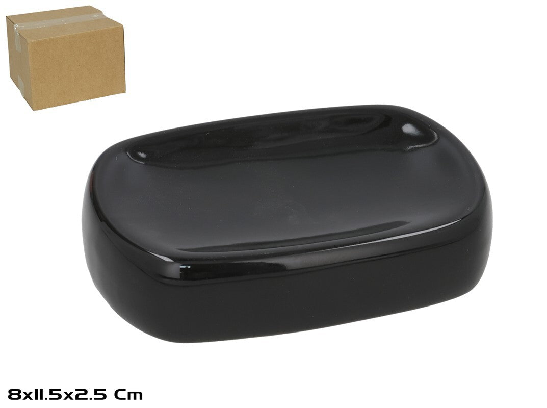 Keraminė muilinė, juoda, 8.50 x 12.00 x 3.00, BATH&GO