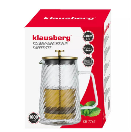 Kavos/ arbatos presas, 1L, stiklas, KB 7767, Klausberg