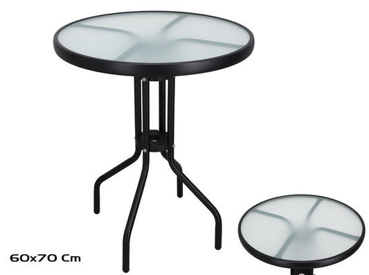 Stiklinis stalas 60x60x70 cm, GARDEN ENJOY
