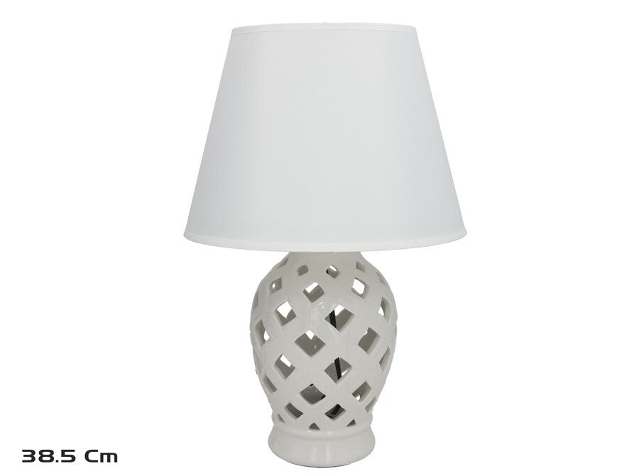 Keraminė lempa, 25.00 × 25.00 × 38.50 cm, DECORLIFE
