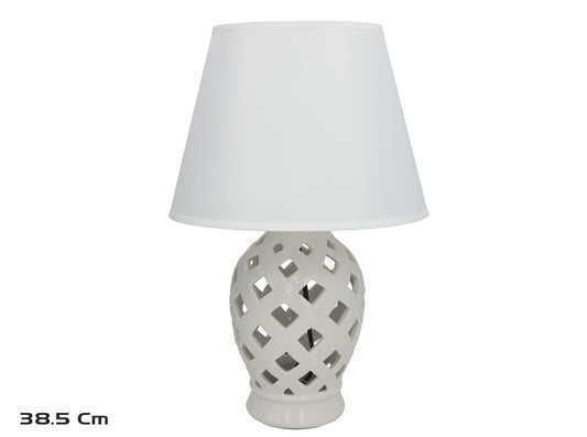 Keraminė lempa, 25.00 × 25.00 × 38.50 cm, DECORLIFE
