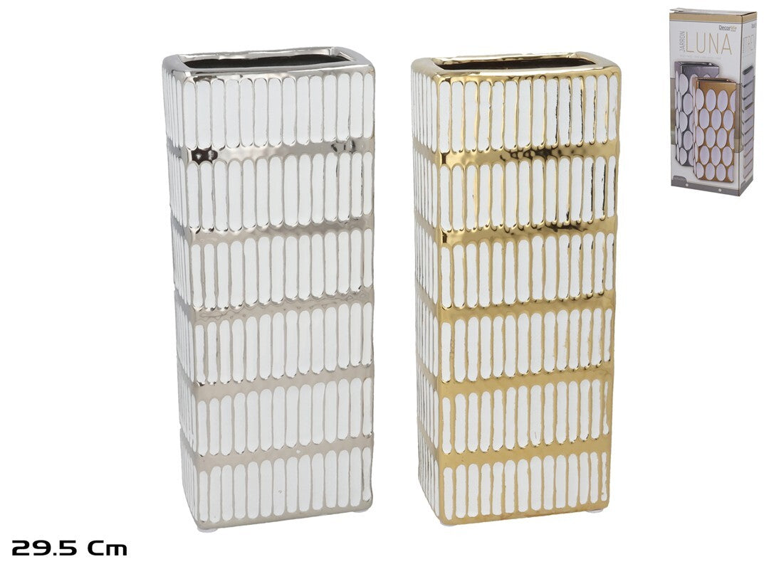 Keraminė vaza 12 x 7,5 x 29,5 cm, 2 rūšių, DECORLIFE