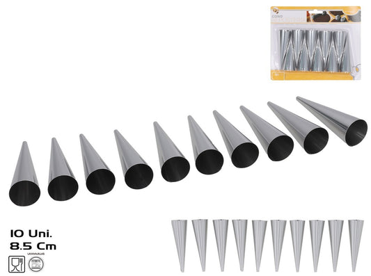 Konditerinis kūgelis X10, 8,5 x 2,7 x 2,7 cm, KITCHEN&GO, INOX