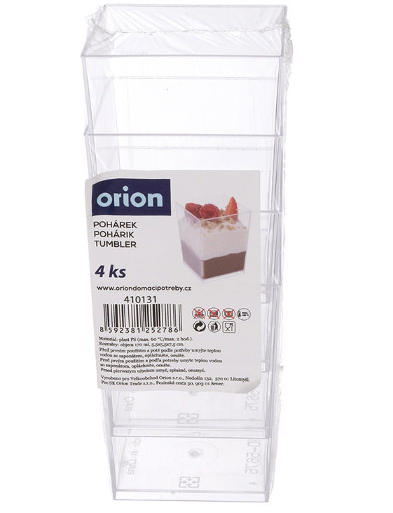 Desertų indeliai, 160 ml, 4 vnt., 410131, ORION