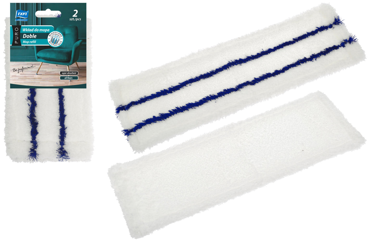 Doble šluotos antgalis, rugiagėlių juostelės, 2 vnt., 26 x 14 x 6, 00699, Simple Solution